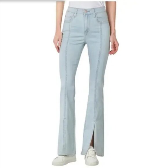 Levi's Women's 726 Flare Leg High Rise Split Hem Light Wash Jeans Size 31 - Picture 1 of 11